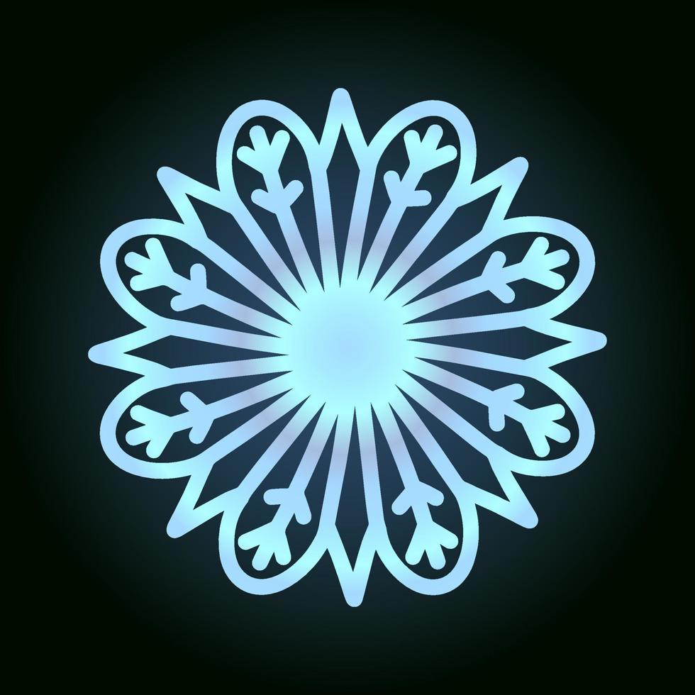 beautiful snowflake for winter design, symbol of new year and christmas holidays vector