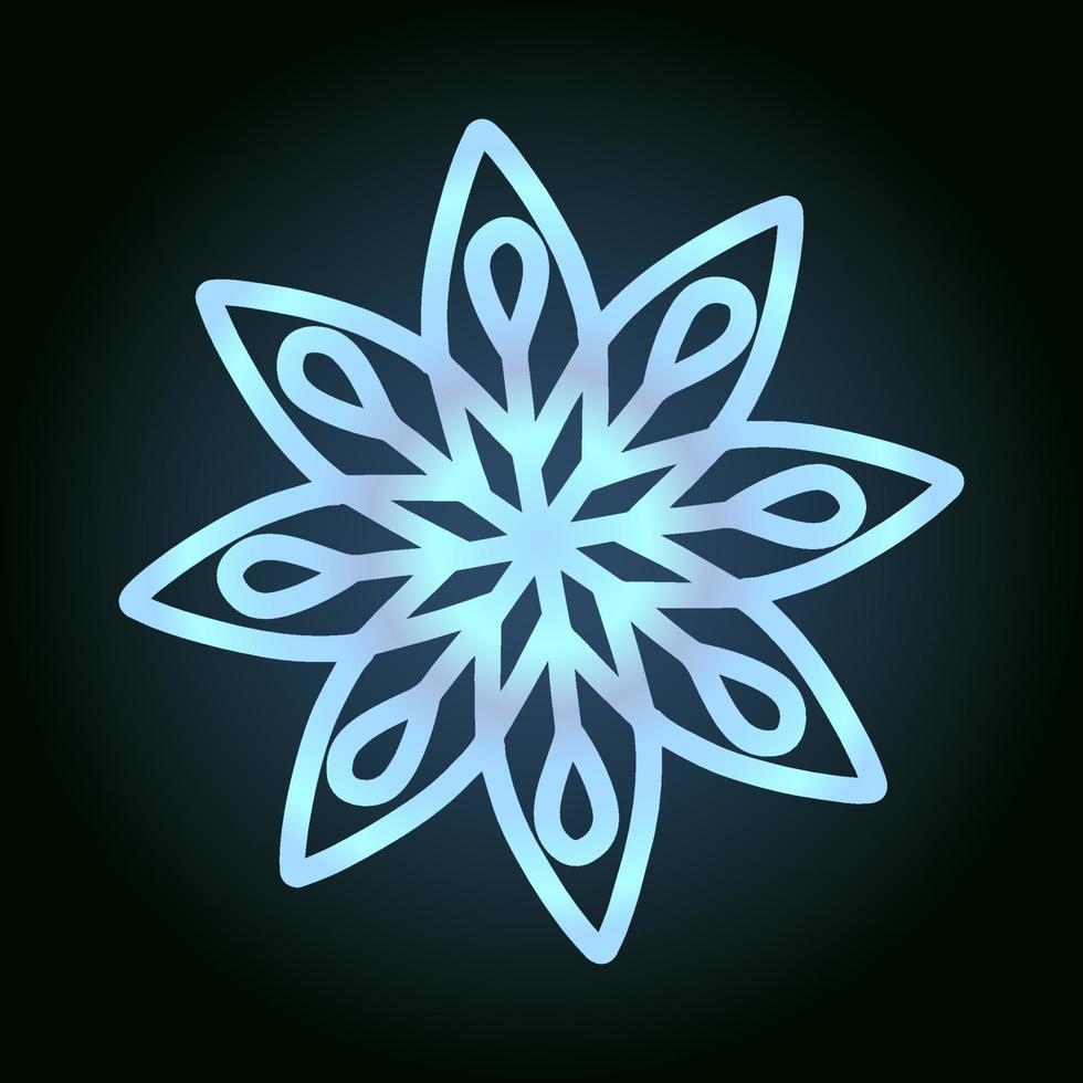 beautiful snowflake for winter design, symbol of new year and christmas holidays vector