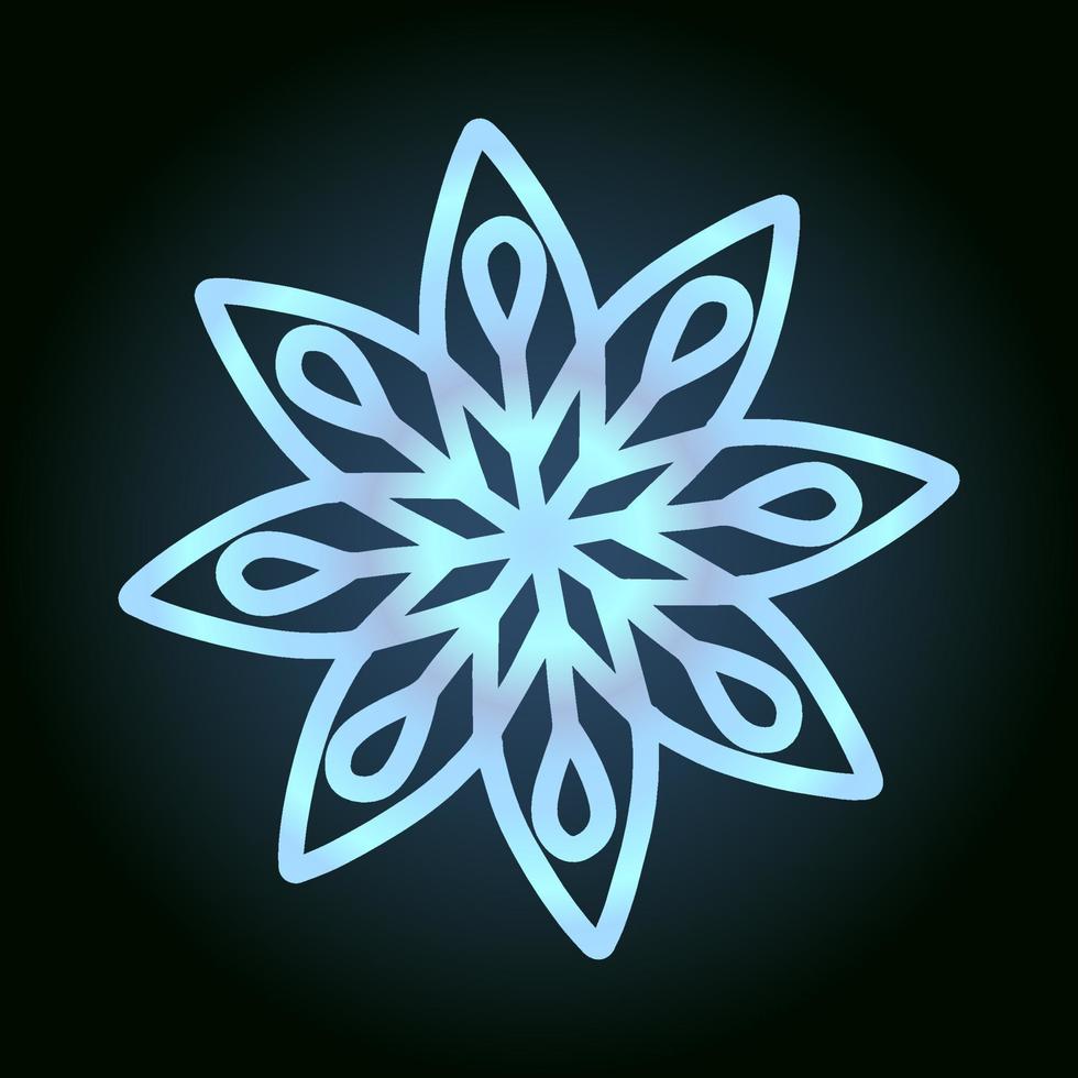 beautiful snowflake for winter design, symbol of new year and christmas holidays vector