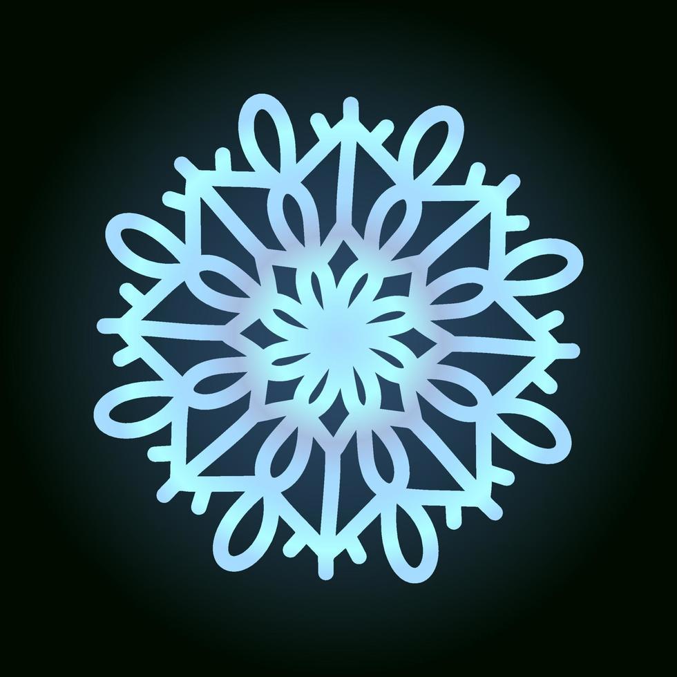 beautiful snowflake for winter design, symbol of new year and christmas holidays vector