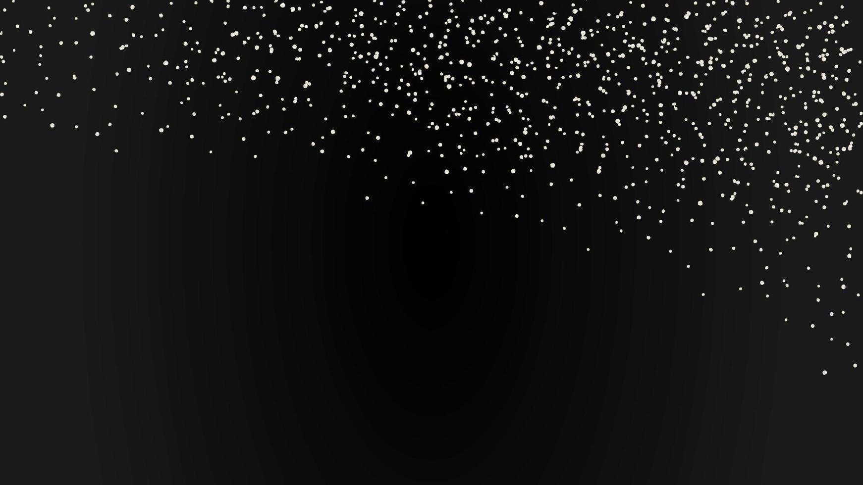 falling silver glitter shimmer confetti, festive frame with copy space for your text vector