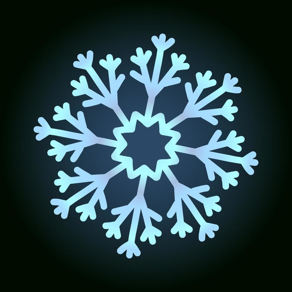 beautiful snowflake for winter design, symbol of new year and christmas holidays vector