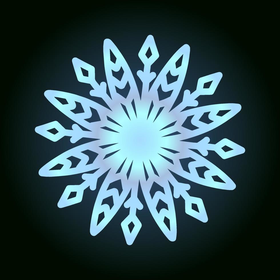 beautiful snowflake for winter design, symbol of new year and christmas holidays vector