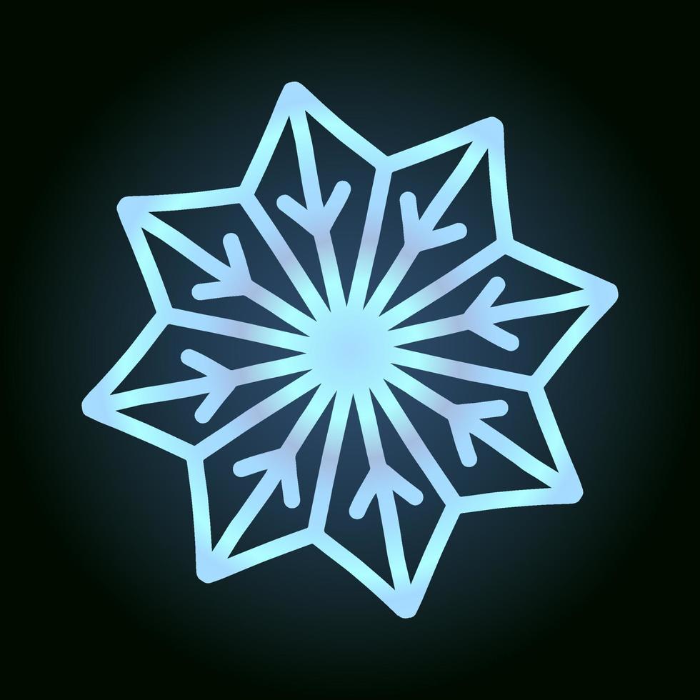 beautiful snowflake for winter design, symbol of new year and christmas holidays vector