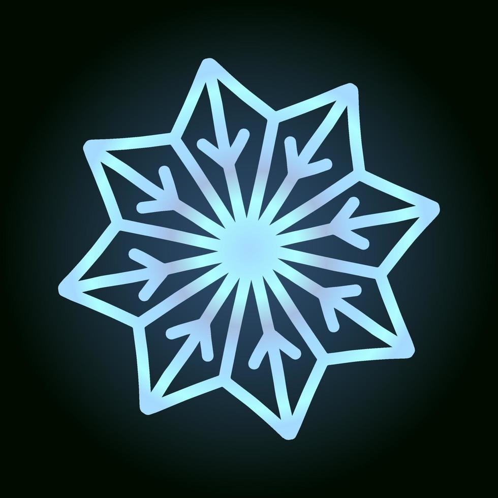 beautiful snowflake for winter design, symbol of new year and christmas holidays vector