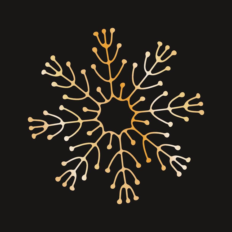 cute snowflake, festive christmas design of unique winter symbol vector