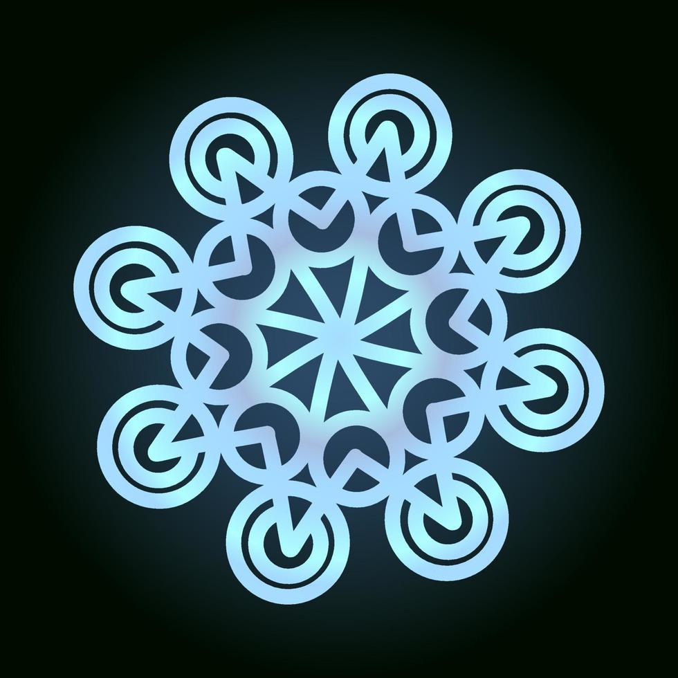 beautiful snowflake for winter design, symbol of new year and christmas holidays vector