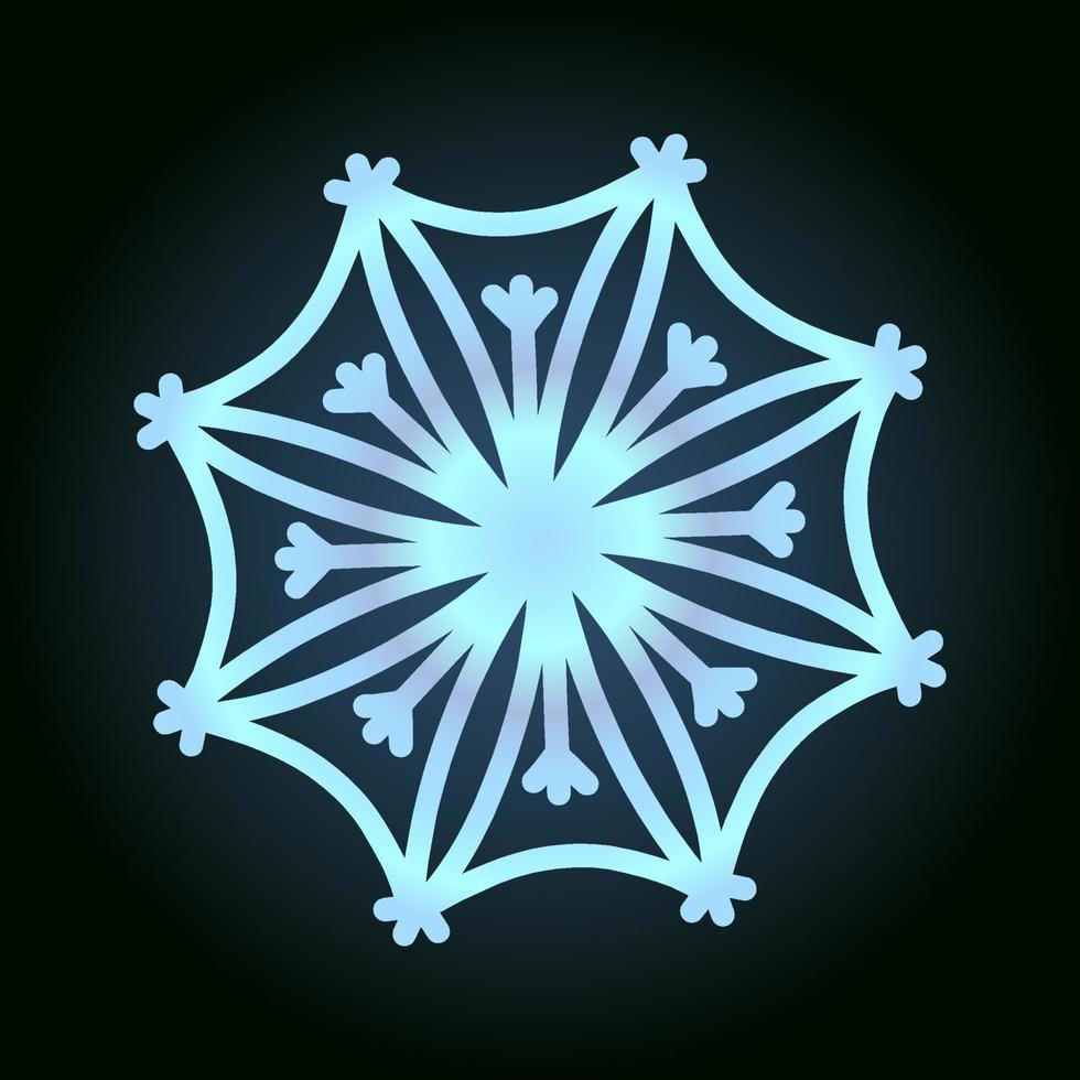 beautiful snowflake for winter design, symbol of new year and christmas holidays vector