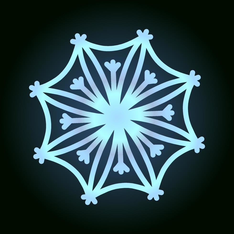 beautiful snowflake for winter design, symbol of new year and christmas holidays vector