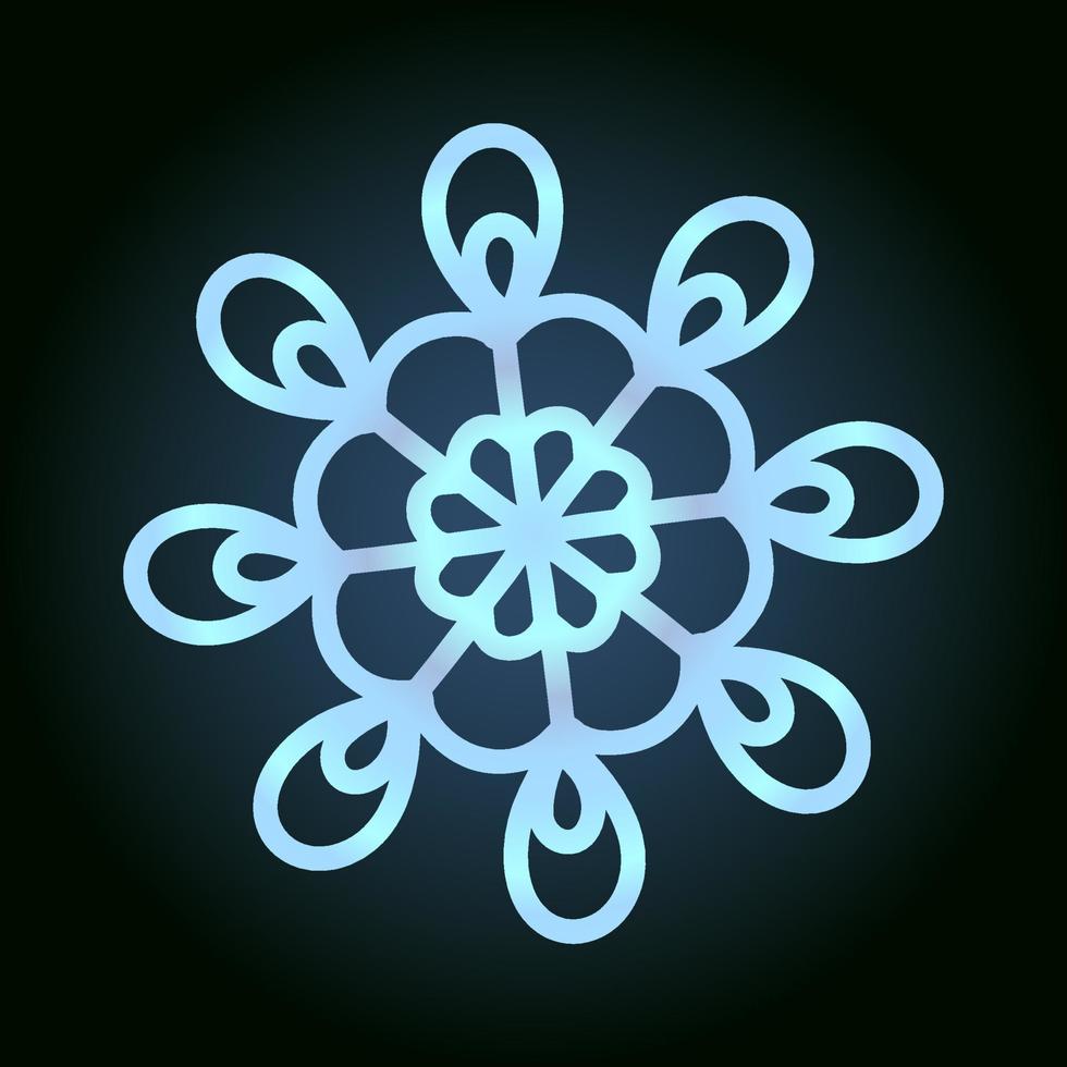 beautiful snowflake for winter design, symbol of new year and christmas holidays vector