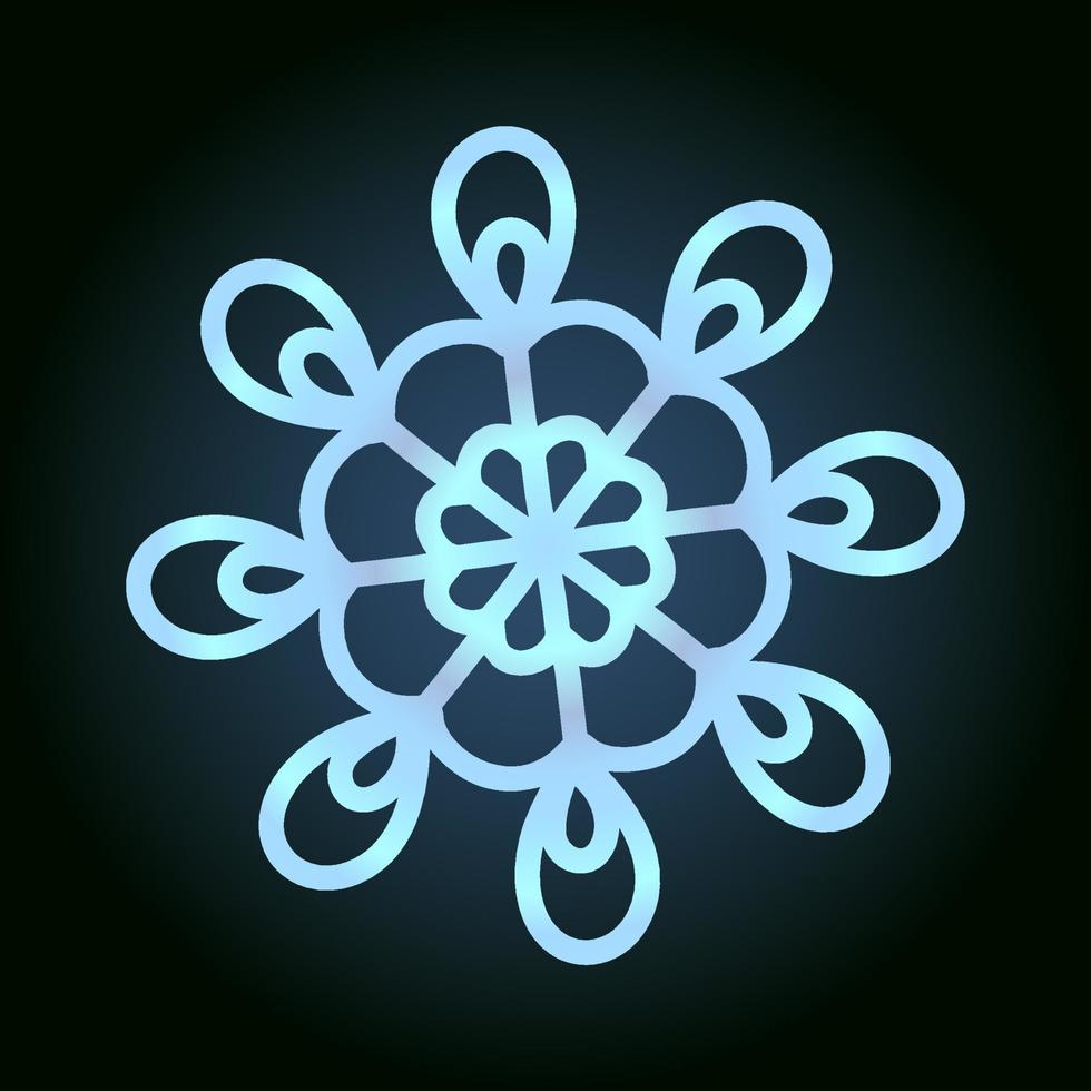 beautiful snowflake for winter design, symbol of new year and christmas holidays vector