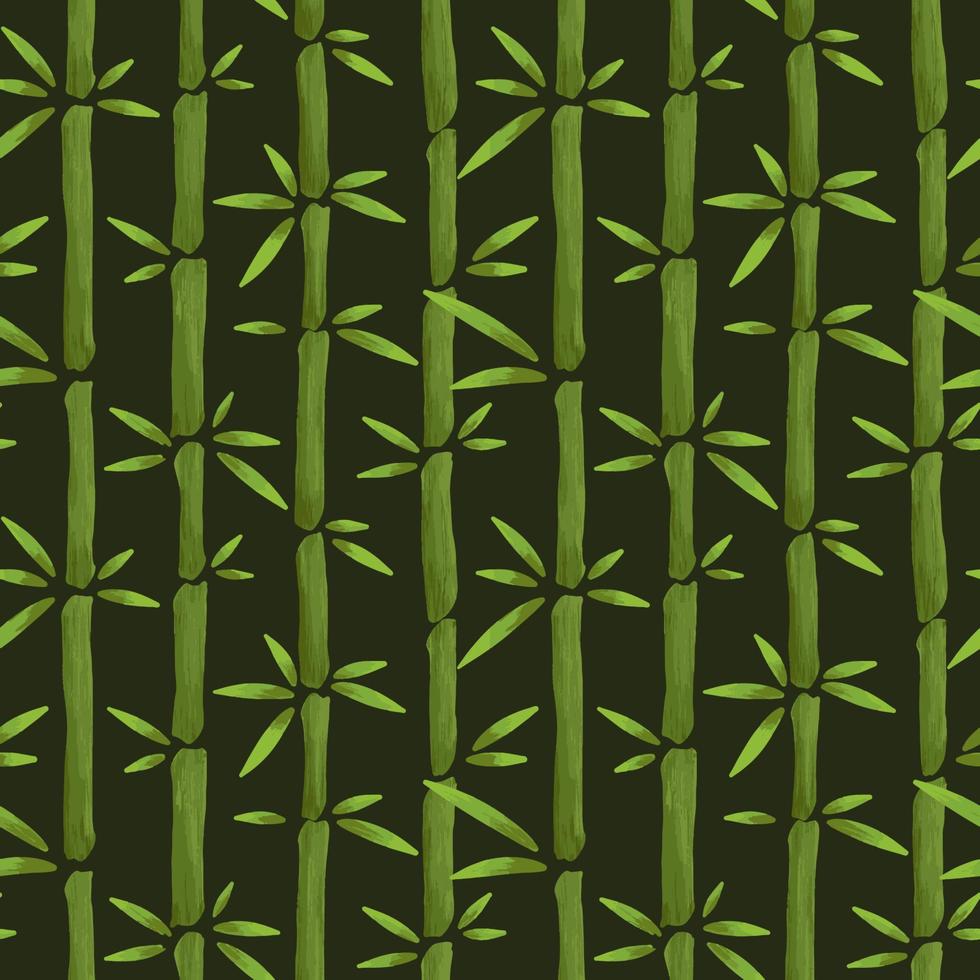 bamboo seamless pattern in cartoon hand drawn style for eco natural design vector