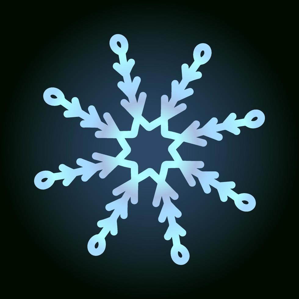 beautiful snowflake for winter design, symbol of new year and christmas holidays vector