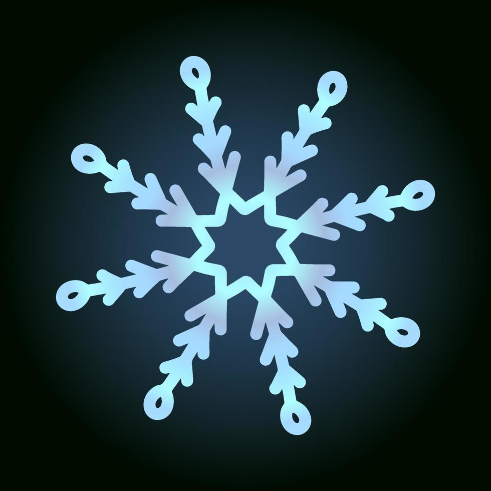 beautiful snowflake for winter design, symbol of new year and christmas holidays vector