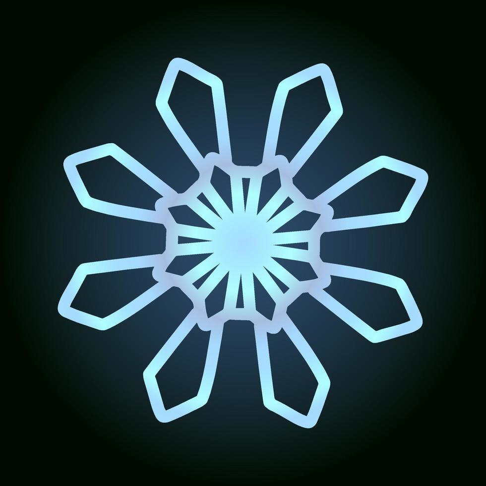 beautiful snowflake for winter design, symbol of new year and christmas holidays vector