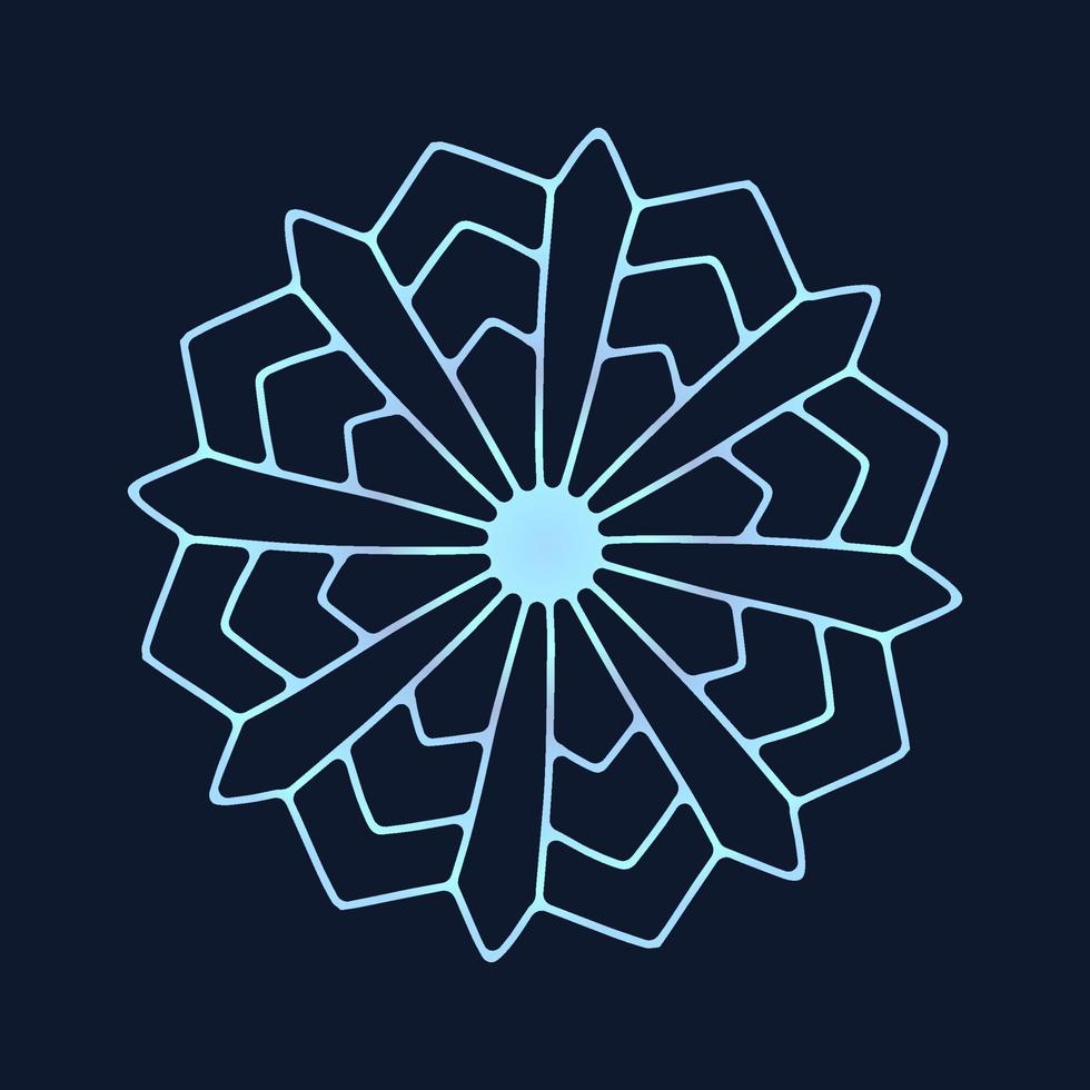 cute snowflake, festive christmas design of unique winter symbol vector