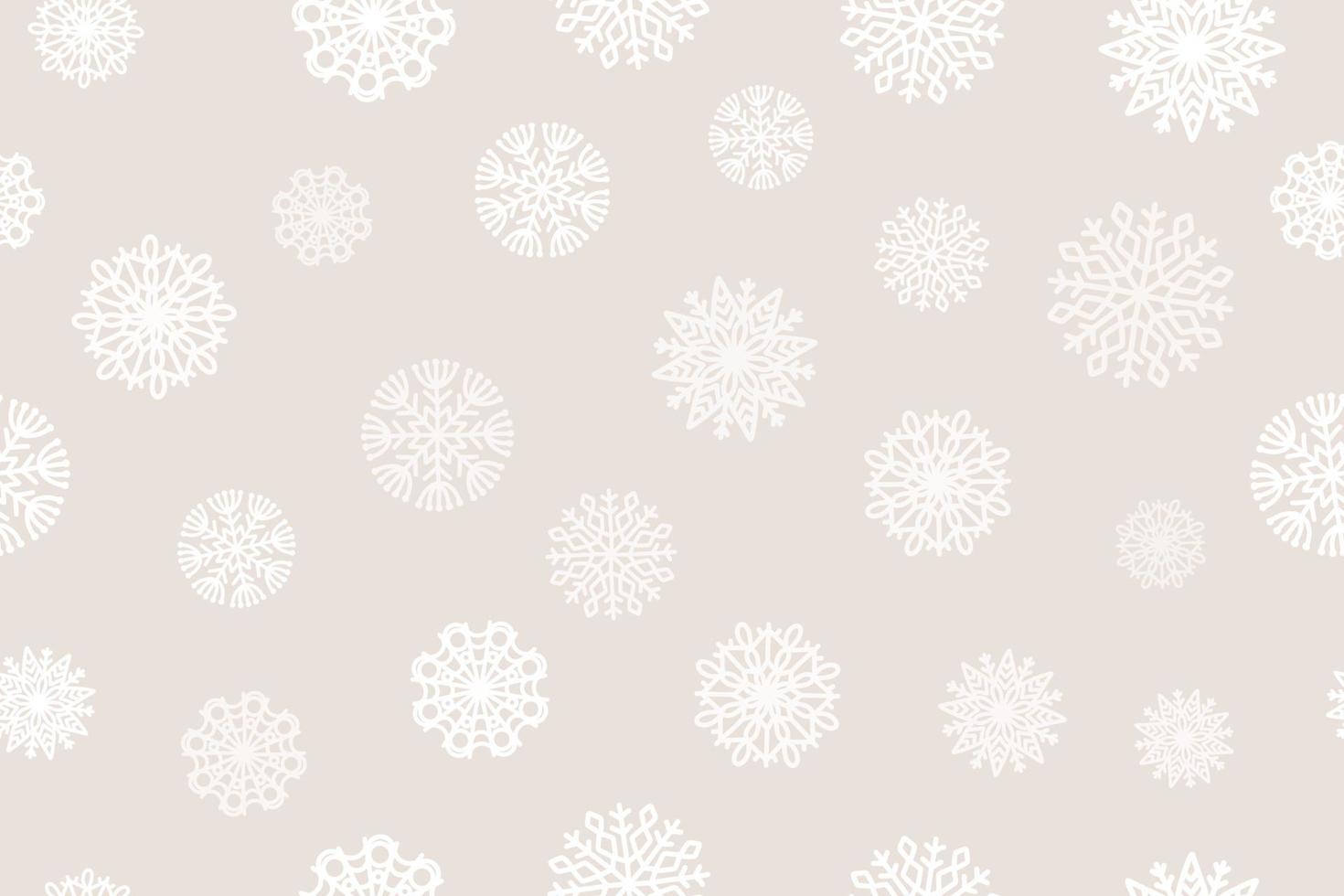 Christmas seamless pattern with snowflakes trendy pastel color vector