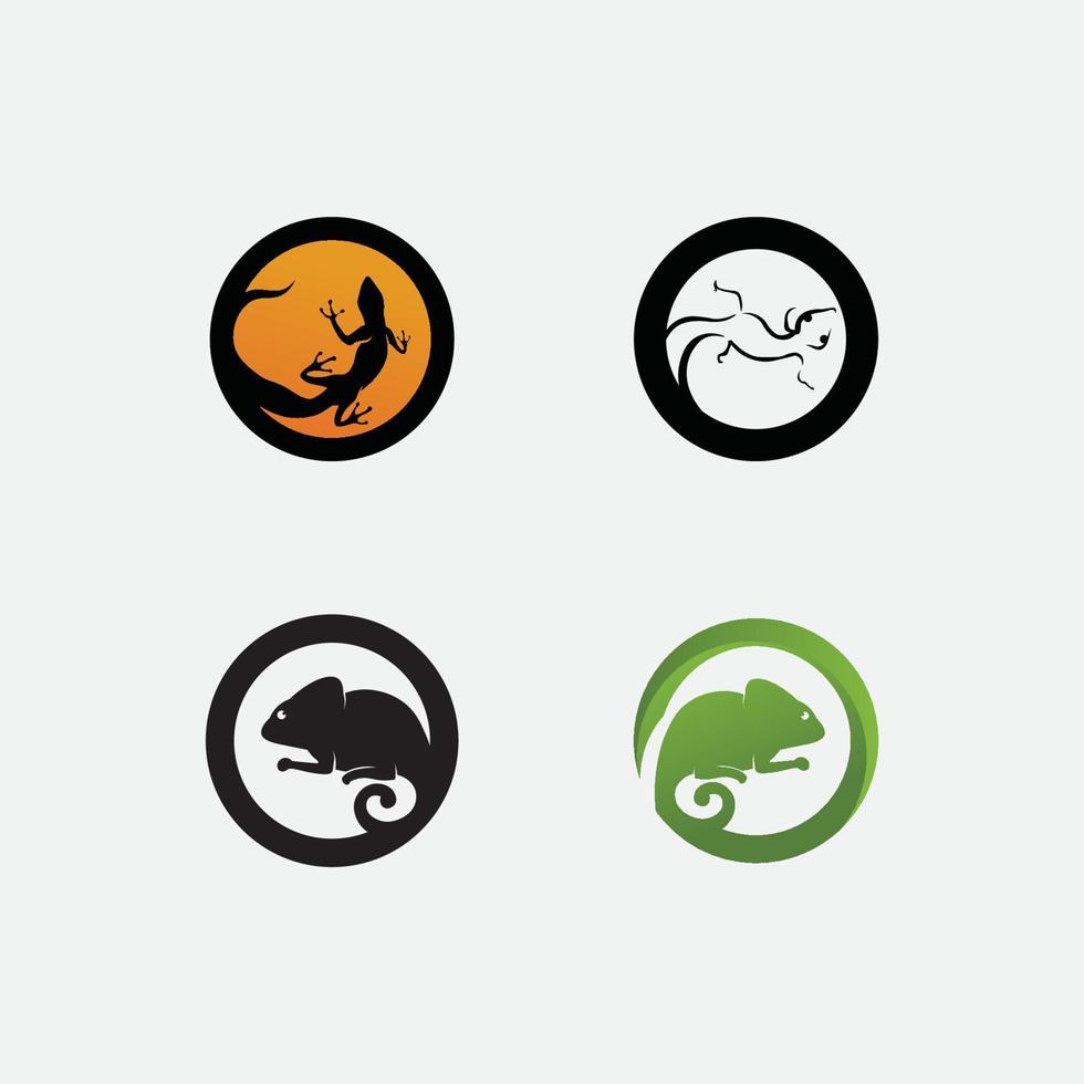 animal vector lizard salamander gecko crocodile and reptiles design logo