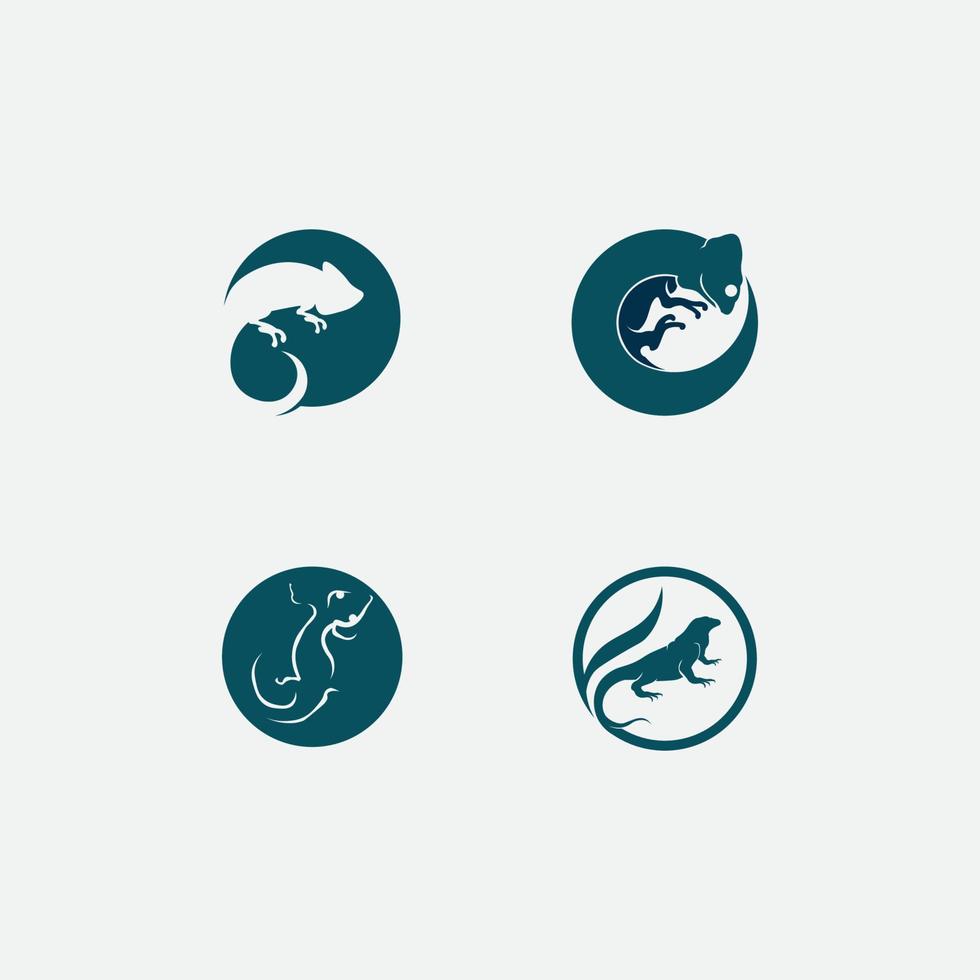 animal vector lizard salamander gecko crocodile and reptiles design logo