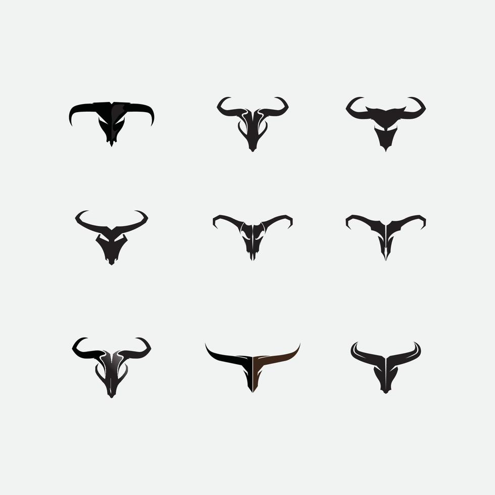 toro cabeza de búfalo vaca animal mascota diseño de logotipo vector para deporte cuerno búfalo animal mamíferos cabeza logo salvaje matador