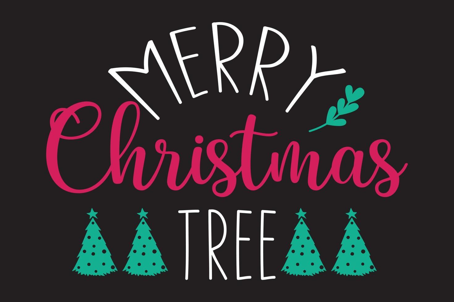 Merry Christmas Tree Christmas t-shirt design. vector