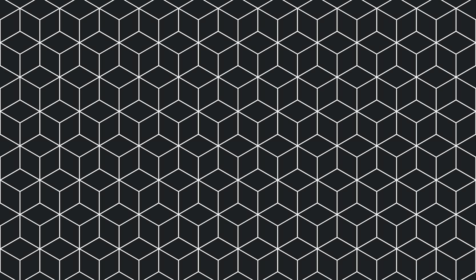 geometric cube seamless pattern black and white wide background minimalist concept ready for your backdrop wallpaper design template vector