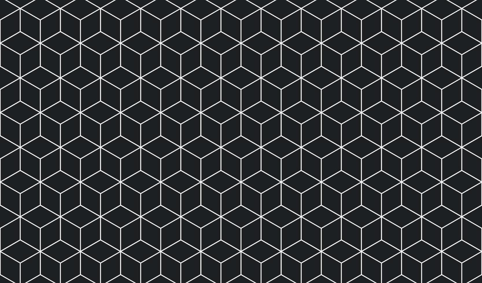 geometric cube seamless pattern black and white wide background minimalist concept ready for your backdrop wallpaper design template vector