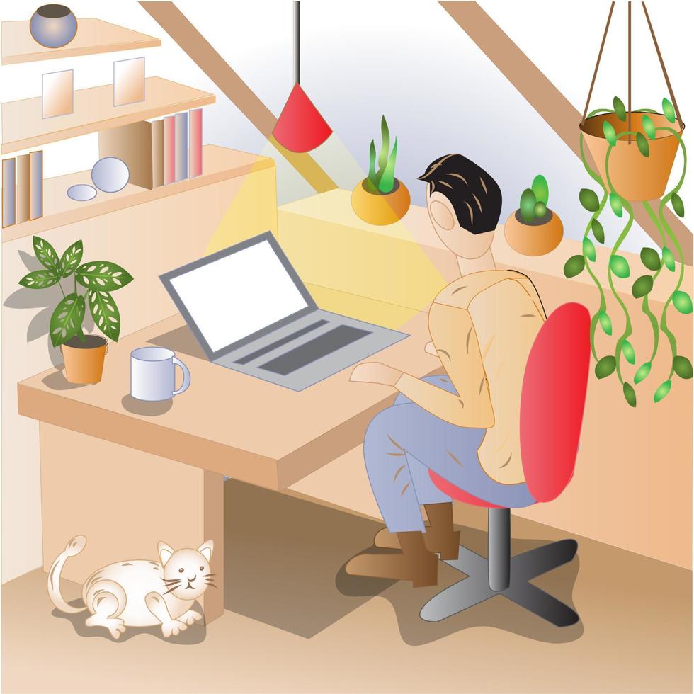 Working Space Illustration vector