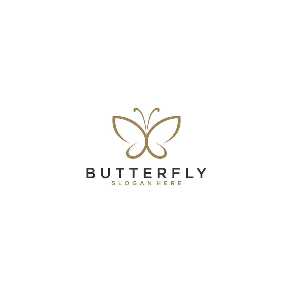 simple butterfly logo that is easy to recognize and remember vector