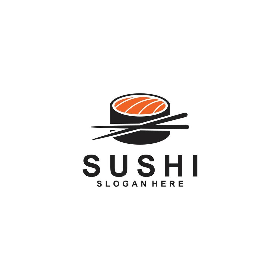 sushi logo template, vector, icon in white background vector