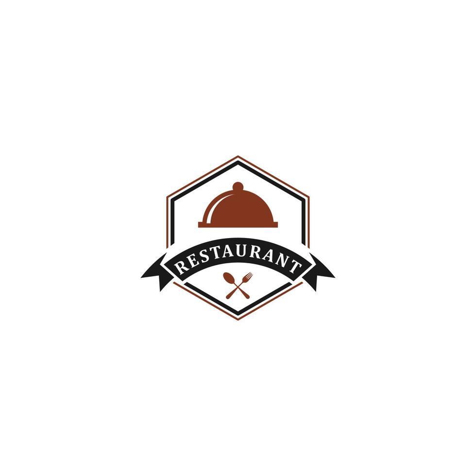 plantilla de logotipo de restaurante en fondo blanco vector