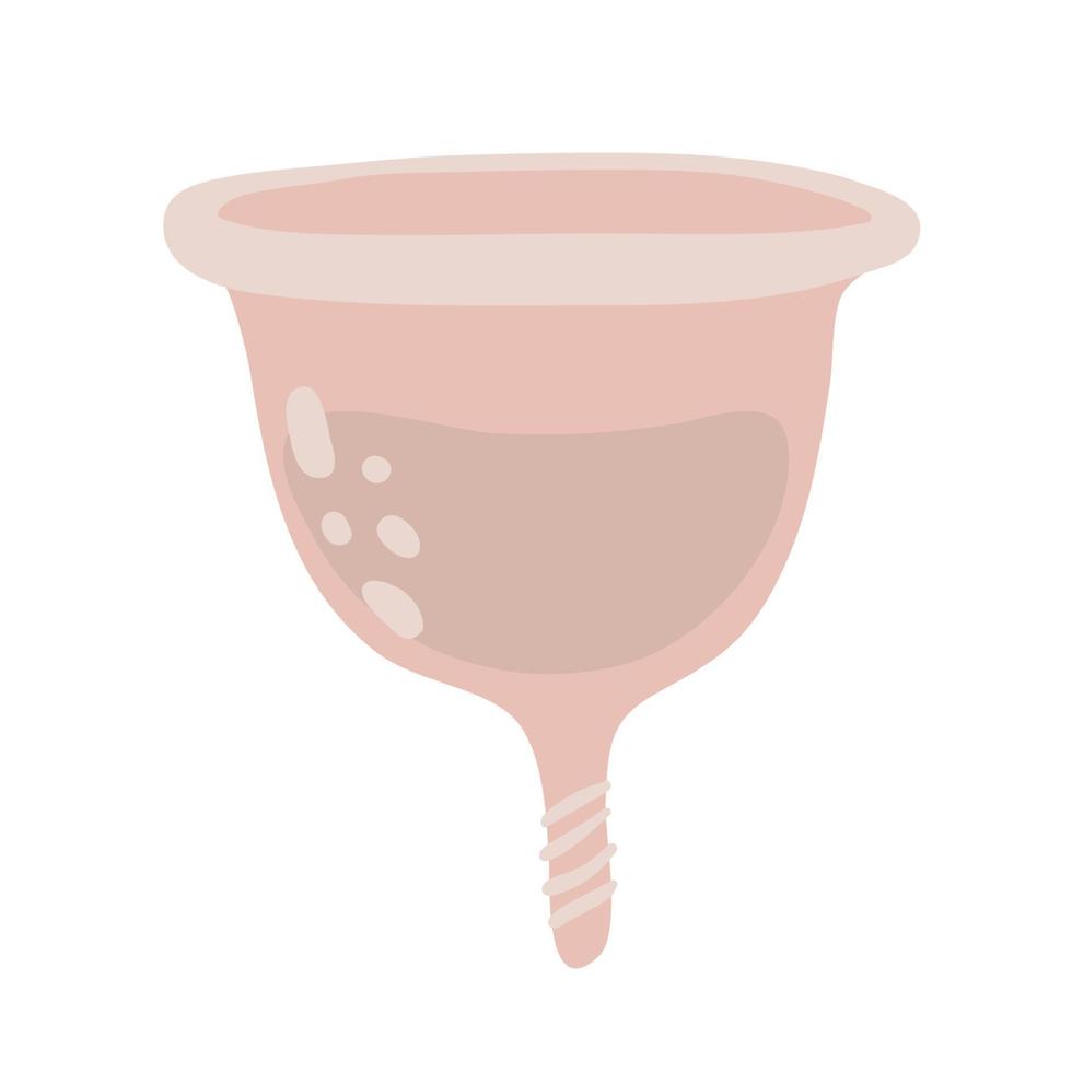 menstrual bowl, menstrual period. hygiene bowl. Feminine hygiene, Zero waste lifestyle, eco friendly vector