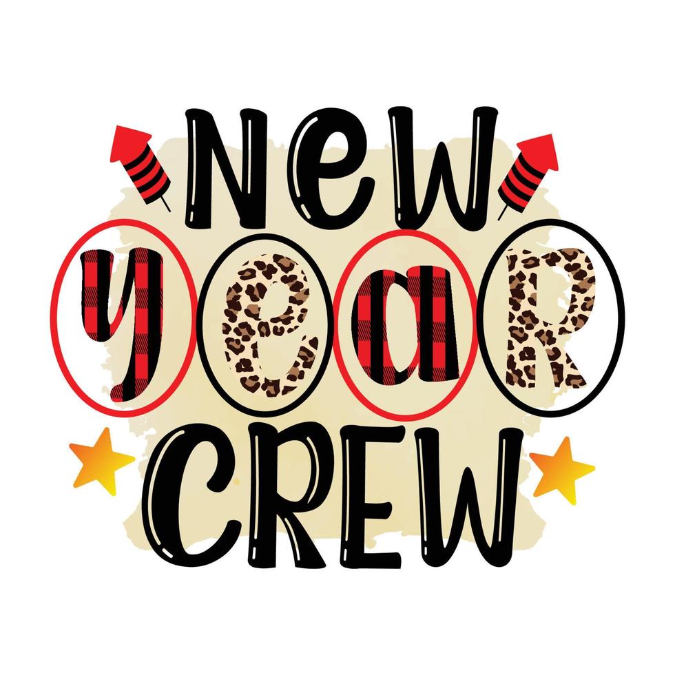 Happy New Year Sublimation Design vector