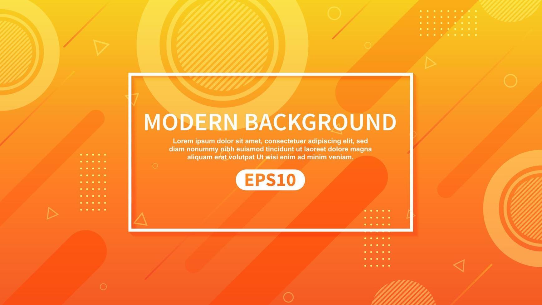 Orange modern background design template vector