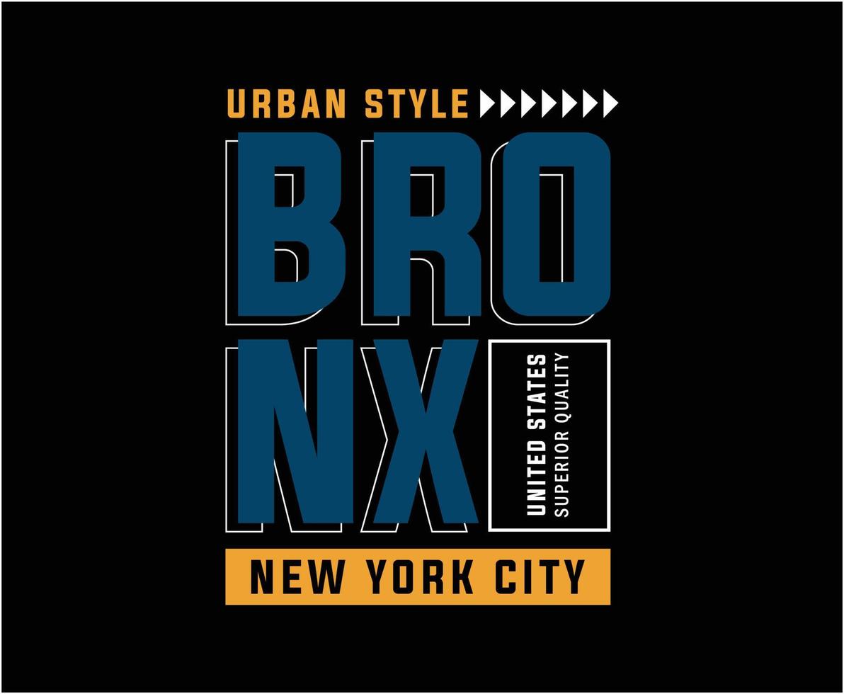 Bronx New York City Typography Vector T-shirt Graphics