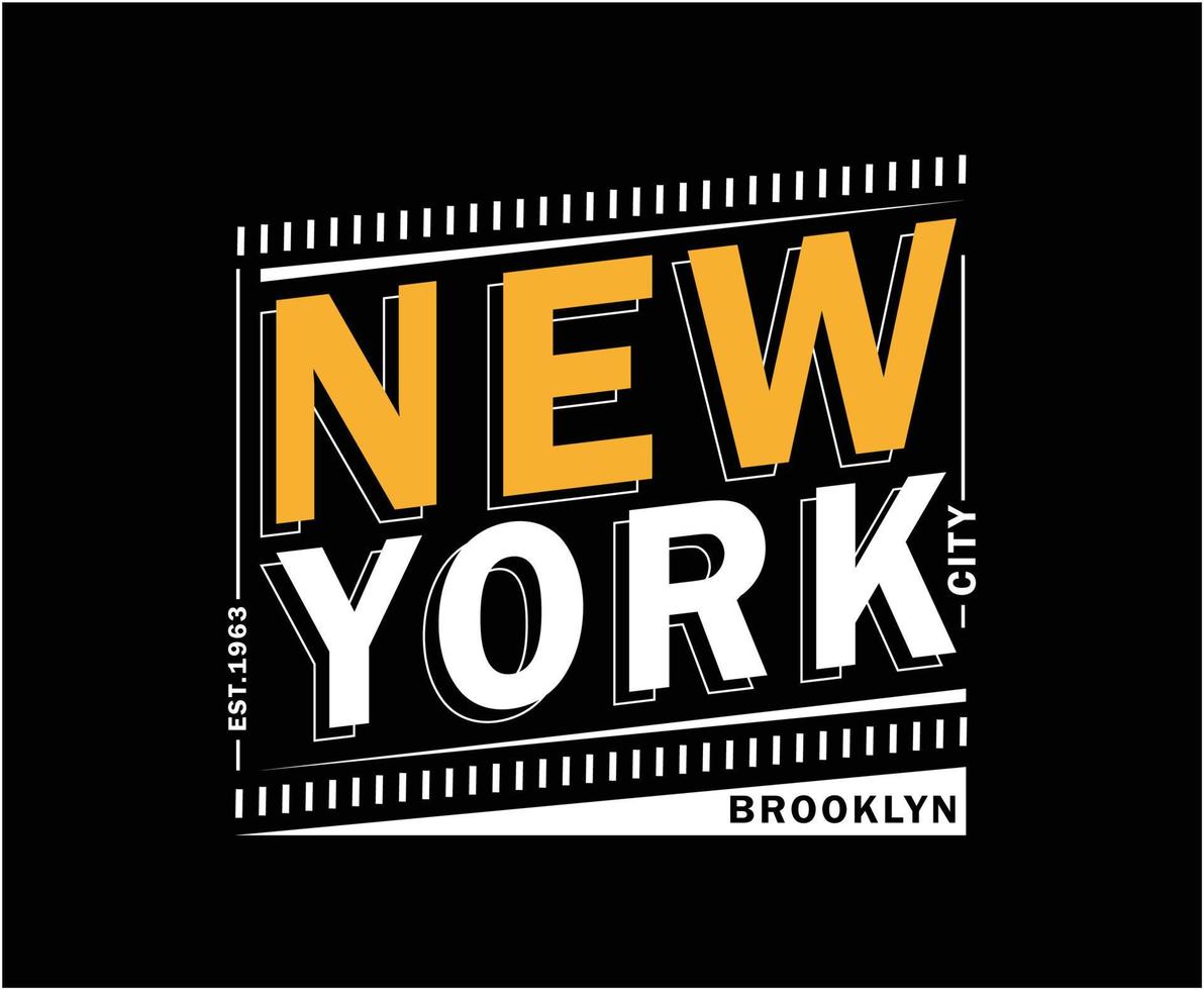 diseño de camiseta de vector de tipografía de la ciudad de nueva york