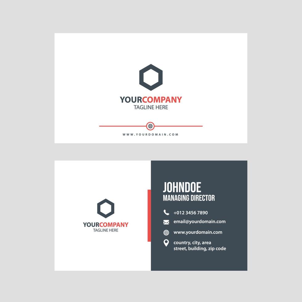 modern simple business card template design vector