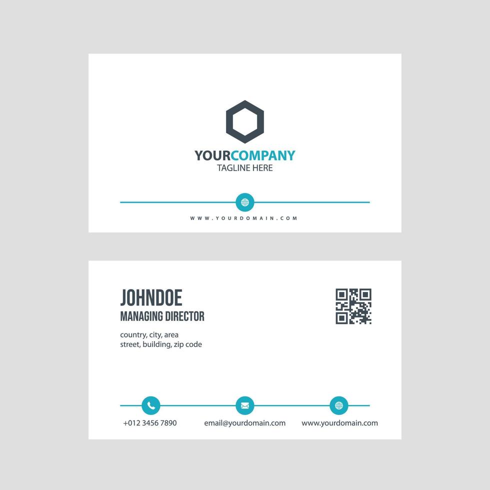 modern simple business card template design vector