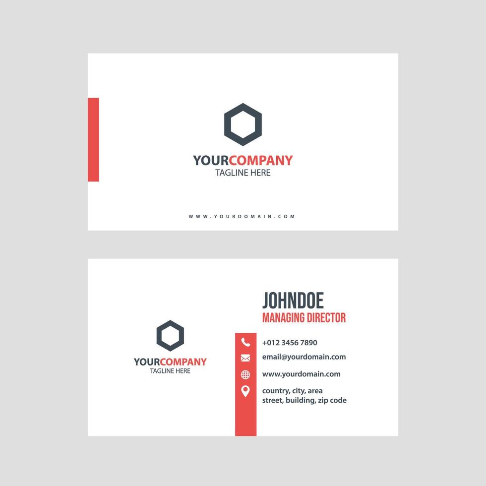 modern simple business card template design vector