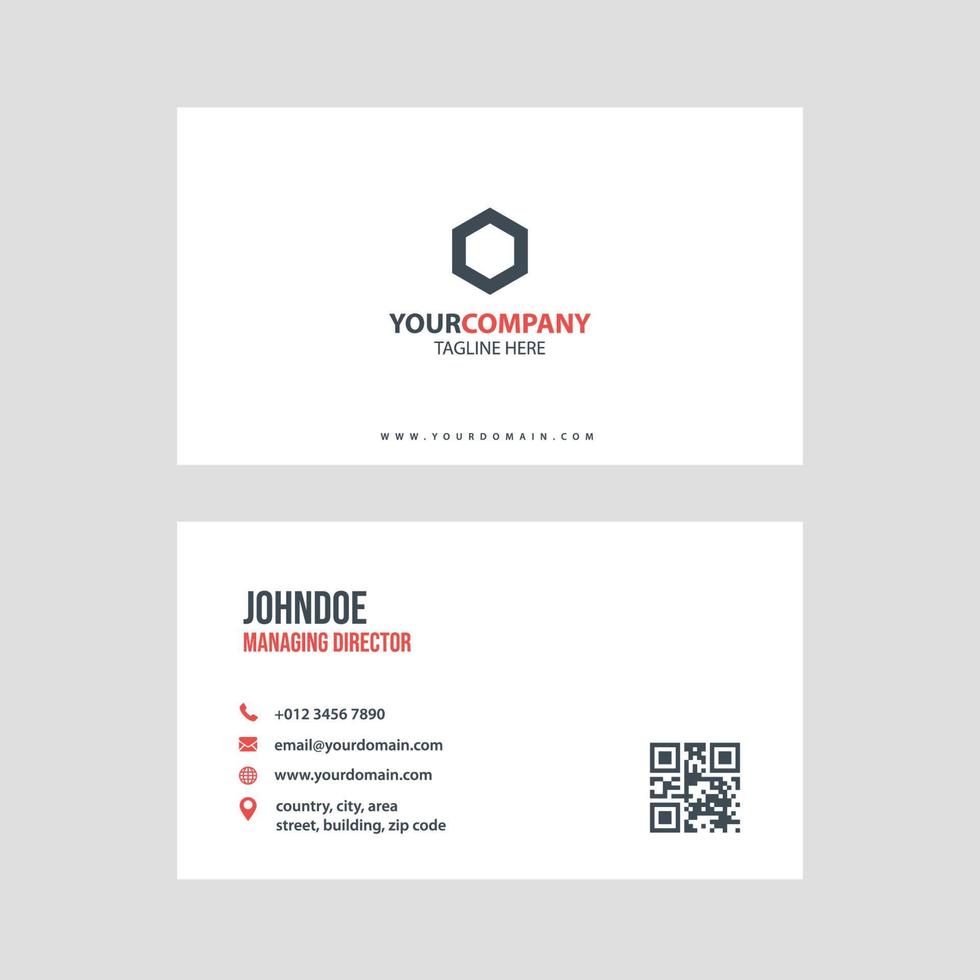 modern simple business card template design vector