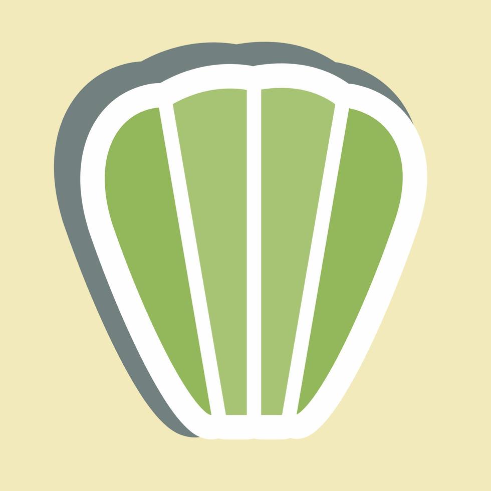 Sticker Madeleines - Simple illustration,Editable stroke vector