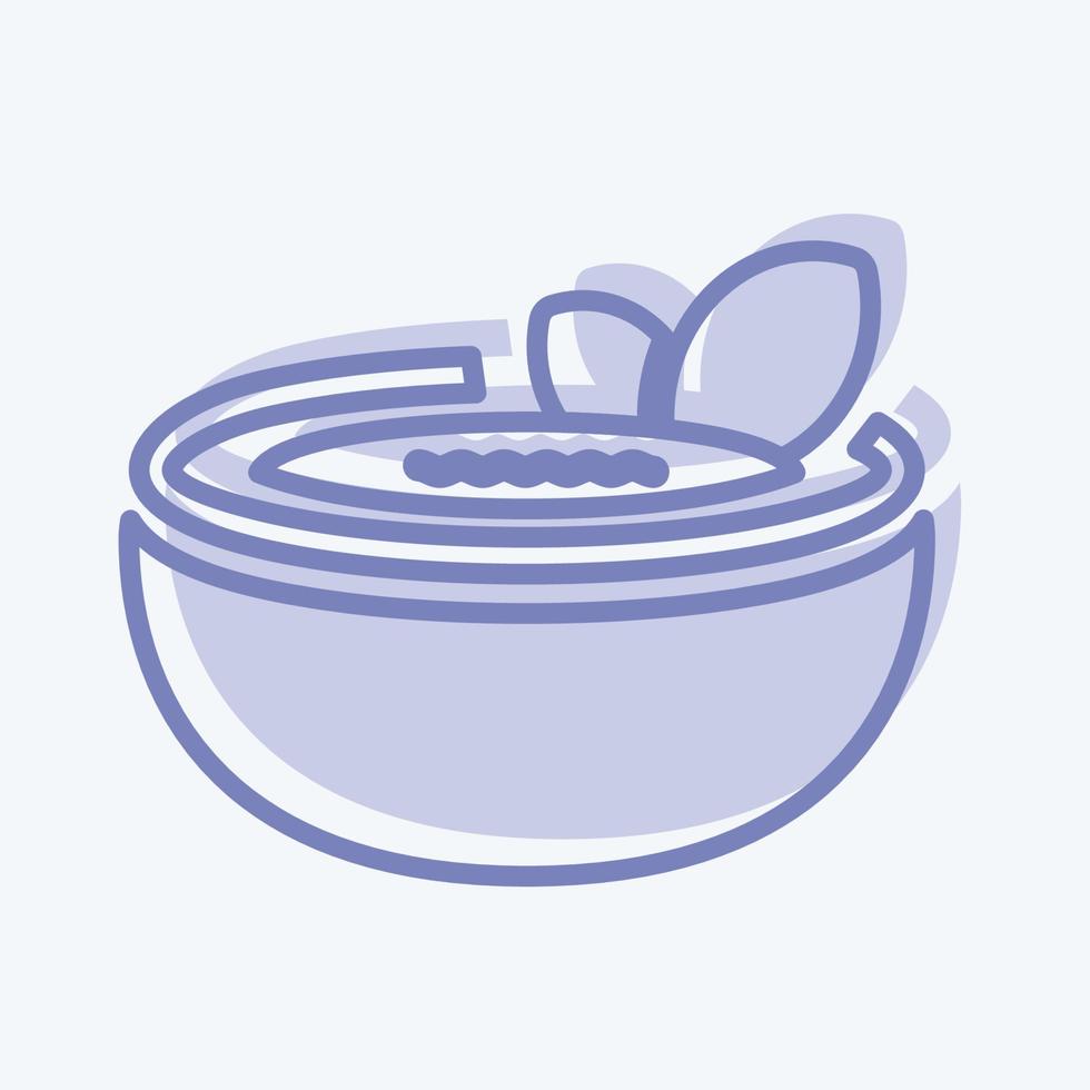 icono de gazpacho - estilo de dos tonos - ilustración simple, trazo editable vector