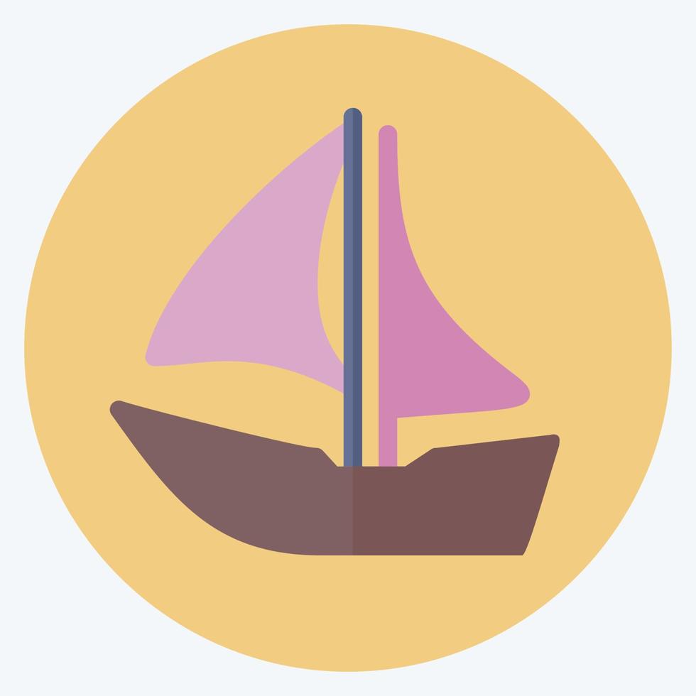 Icon Ship I - Flat Style - Simple illustration,Editable stroke vector