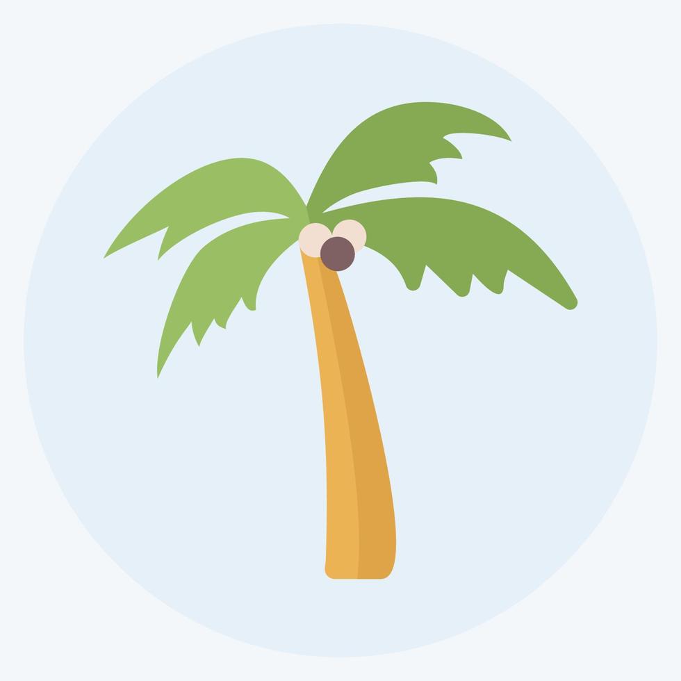 Icon Coconut Tree - Flat Style - Simple illustration,Editable stroke vector