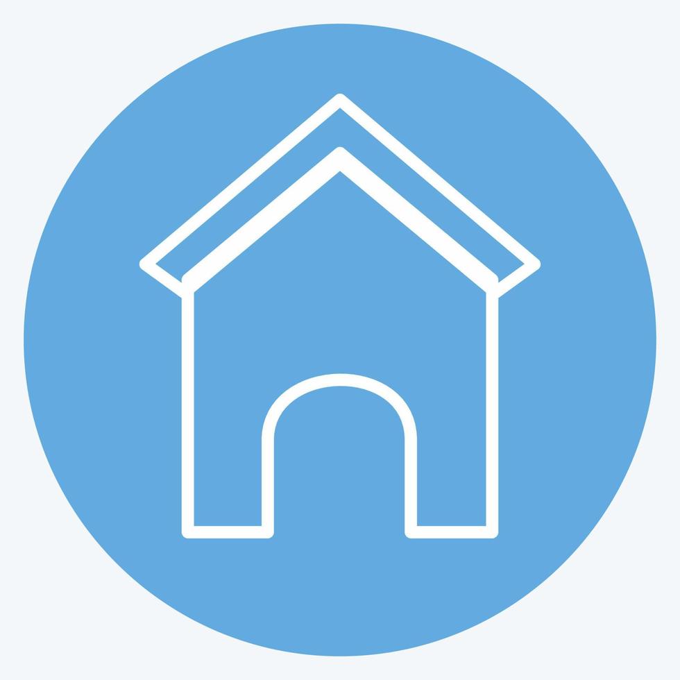 Icon Dog House - Blue Eyes Style - Simple illustration,Editable stroke vector