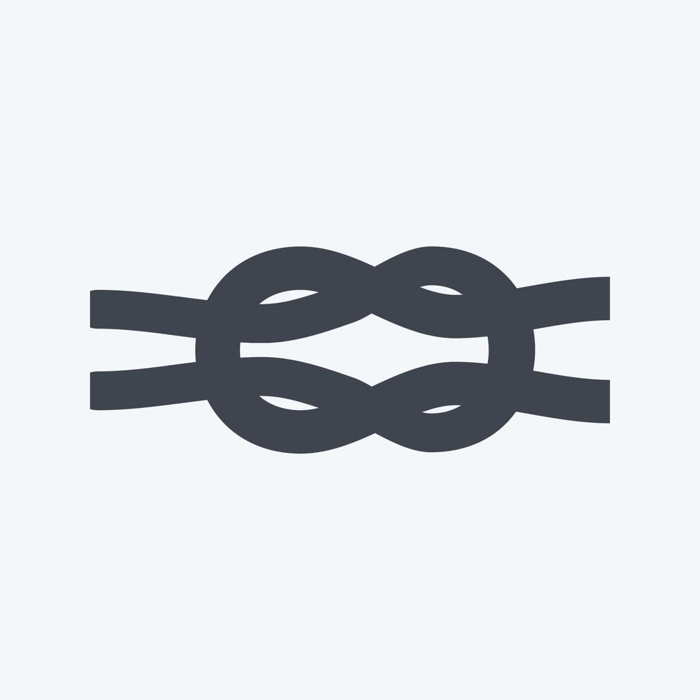 Icon Rope - Glyph Style - Simple illustration,Editable stroke vector