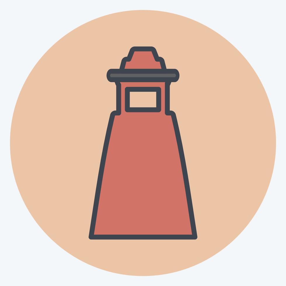 Icon Lighthouse II - Color Mate Style - Simple illustration,Editable stroke vector