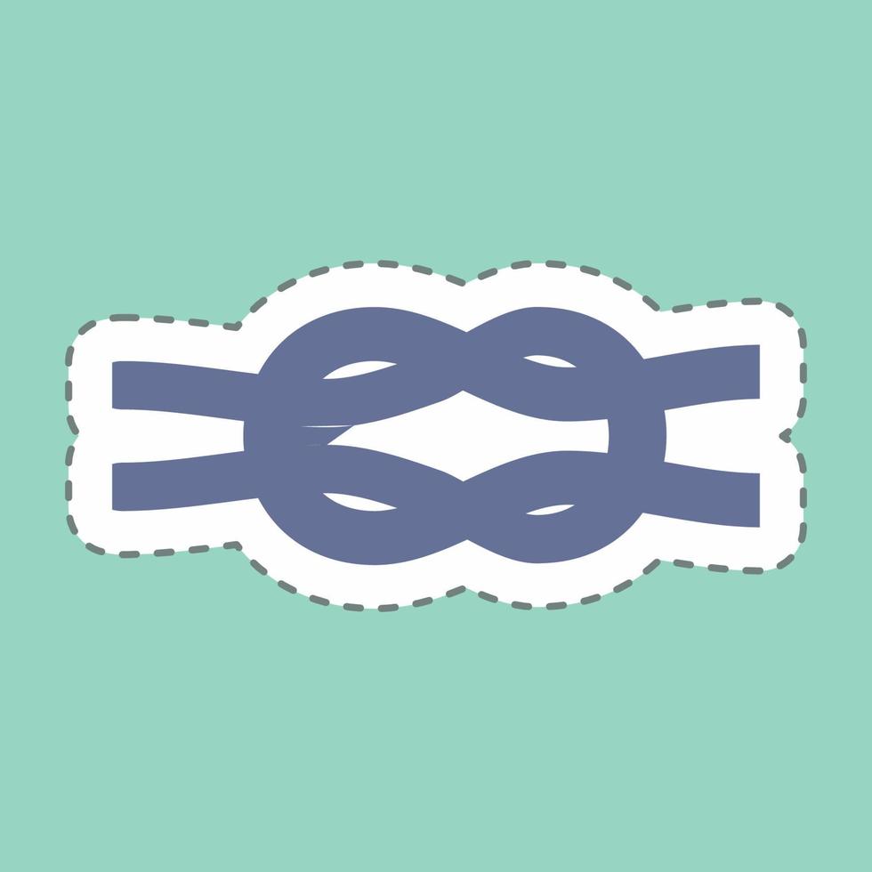 Sticker Rope - Line Cut - Simple illustration,Editable stroke vector