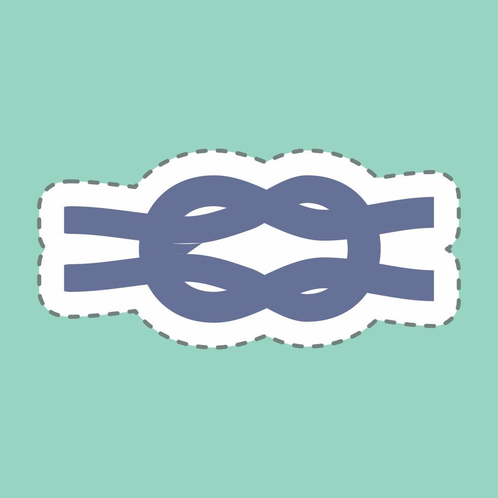 Sticker Rope - Line Cut - Simple illustration,Editable stroke vector