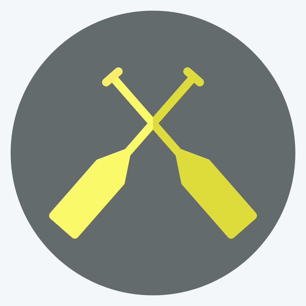 Icon Oars - Flat Style - Simple illustration,Editable stroke vector